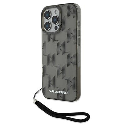 Apple iPhone 16 Pro Kılıf Karl Lagerfeld Orjinal Lisanslı Pattern Cord Kapak