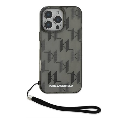 Apple iPhone 16 Pro Kılıf Karl Lagerfeld Orjinal Lisanslı Pattern Cord Kapak