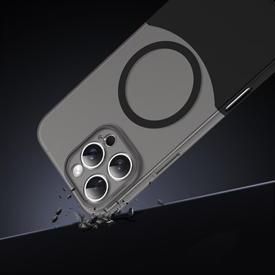 Apple iPhone 16 Pro Kılıf M-Safe Şarj Özellikli Mıknatıslı Zore Duble Kapak