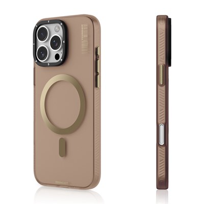 Apple iPhone 16 Pro Kılıf Magsafe Şarj Özellikli Youngkit Hidden Sand Serisi Kapak