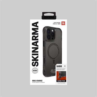 Apple iPhone 16 Pro Kılıf SkinArma Şeffaf Airbag Tasarımlı Magsafe Şarj Özellikli Saido Kapak