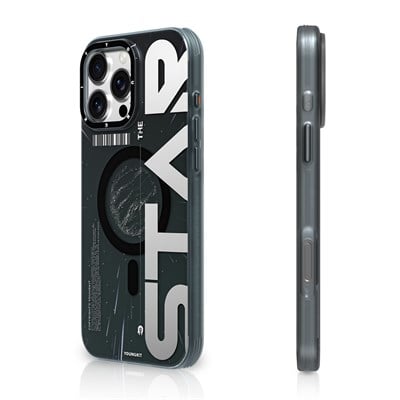 Apple iPhone 16 Pro Kılıf Magsafe Şarj Özellikli Airbagli Hologram Tasarımlı Youngkit Interstellar Serisi Kapak