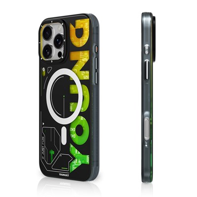 Apple iPhone 16 Pro Kılıf Magsafe Şarj Özellikli Airbagli Çift Katmanlı Youngkit Future Serisi Kapak