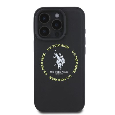 Apple iPhone 16 Pro Kılıf U.S. Polo Assn. Orjinal Lisanslı Magsafe Şarj Özellikli Circle ve Double Horse Logolu Deri Kapak