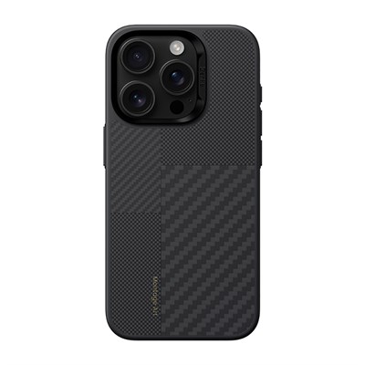 Apple iPhone 16 Pro Max Kılıf Karbon Fiber M-safe Şarj Özellikli Kamerra Kontrol Butonlu Benks Hybrid ArmorPro Montage Kevlar Kapak