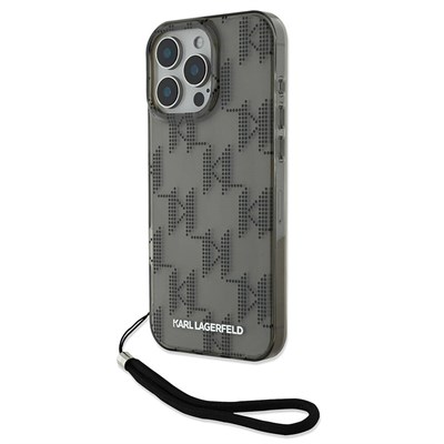 Apple iPhone 16 Pro Max Kılıf Karl Lagerfeld Orjinal Lisanslı Pattern Cord Kapak