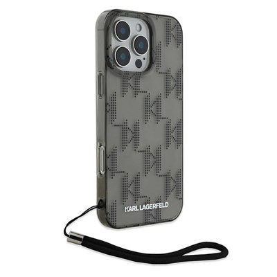 Apple iPhone 16 Pro Max Kılıf Karl Lagerfeld Orjinal Lisanslı Pattern Cord Kapak