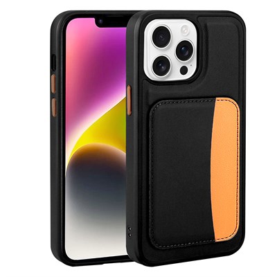 Apple iPhone 16 Pro Max Kılıf Kartlıklı Zore X-Kart Silikon Kapak