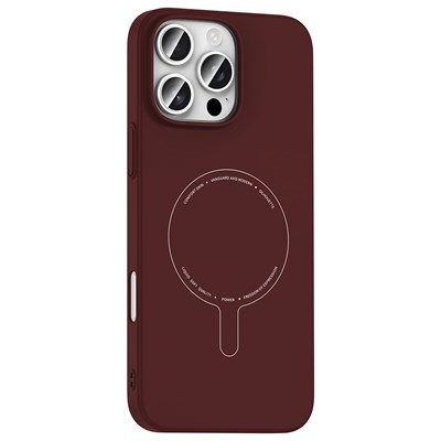 Apple iPhone 16 Pro Max Kılıf M-Safe Şarj Özellikli Kamera Korumalı Zore Elio Sert PC Kapak