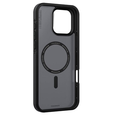 Apple iPhone 16 Pro Max Kılıf M-Safe Şarj Özellikli Metal Kamera Çerçeveli Zore Edi Silikon Kapak