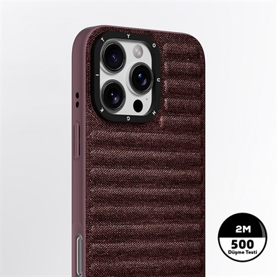 Apple iPhone 16 Pro Max Kılıf M-safe Şarj Özellikli Youngkit Canvas Serisi Kapak