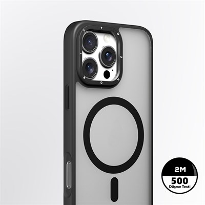 Apple iPhone 16 Pro Max Kılıf Magsafe Şarj Özellikli PU Deri Zore Adora Kapak