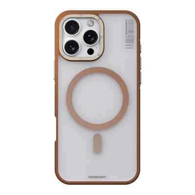 Apple iPhone 16 Pro Max Kılıf Magsafe Şarj Özellikli Youngkit Rock Sand Serisi Kapak