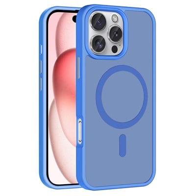 Apple iPhone 16 Pro Max Kılıf Magsafe Şarj Özellikli Mat Arka Yüzey Zore Sio Kapak