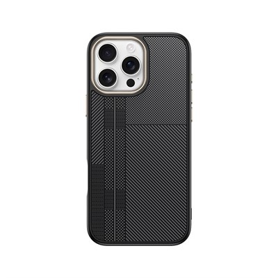 Apple iPhone 16 Pro Max Kılıf M-safe Şarj Özellikli Karbon Fiber Görünümlü Zore Antina Kapak