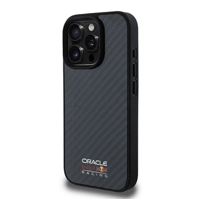 Apple iPhone 16 Pro Max Kılıf Redbull Orjinal Lisanslı Magsafe Şarj Özellikli Karbon Fiber Tasarımlı Parlayan Logolu Kapak