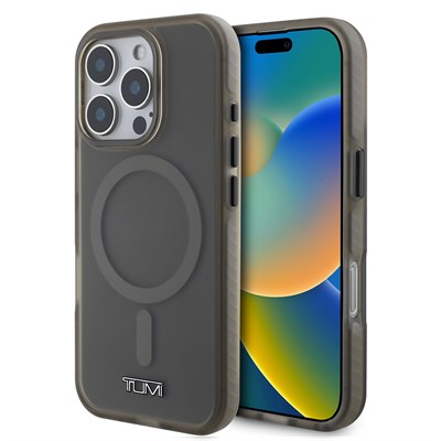 Apple iPhone 16 Pro Max Kılıf TUMI Orjinal Lisanslı Magsafe Şarj Özellikli Airbagli Buzlu Transparan Kapak