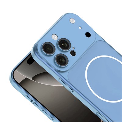 Apple iPhone 16 Pro Max Kılıf Zore M-Safe Şarj Özellikli Kamera Korumalı Spark Kapak