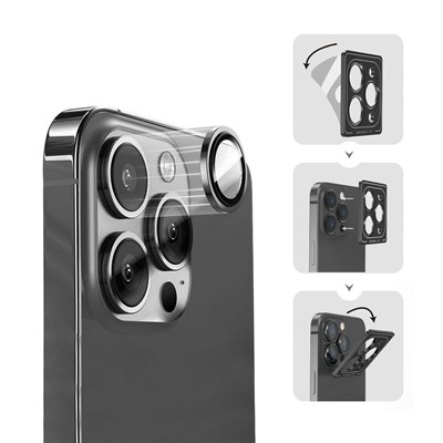 Apple iPhone 16 Pro​​ Wiwu Lens Guard Metal Kamera Lens Koruyucu