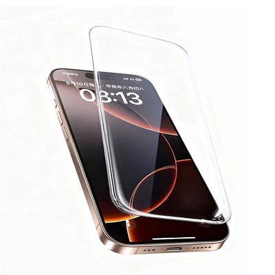 Apple iPhone 16 Pro Zore 3D Mobi HD Temperli Cam Ekran Koruyucu + Kolay Uygulama Aparatı