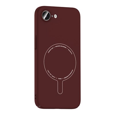 Apple iPhone 16E Kılıf M-Safe Şarj Özellikli Kamera Korumalı Zore Elio Sert PC Kapak