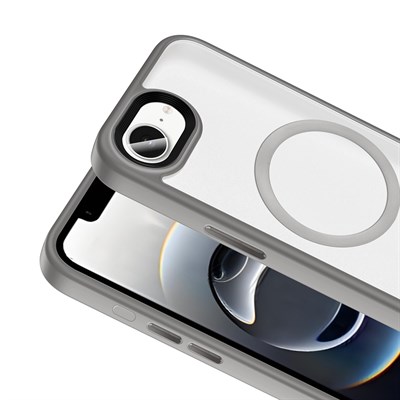 Apple iPhone 16E Kılıf Mat Arka Yüzey Wireless Şarj Özellikli Zore Flet Magsafe Kapak