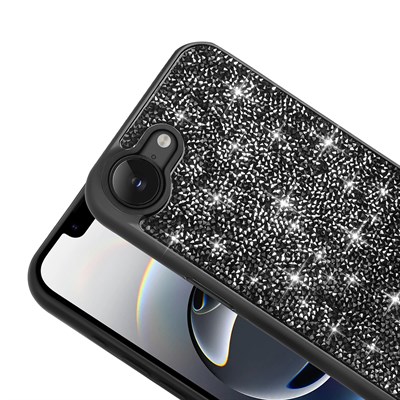 Apple iPhone 16E Kılıf Parlak Taşlı Tasarım Zore Pırlanta Kapak