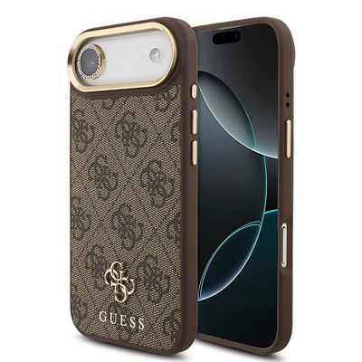 Apple iPhone 17 Air Guess Orjinal Lisanslı 4G ve Yazı Logolu Kılıf + Ekran Koruyucu + Lens Koruyucu 3in1 Aksesuar Seti