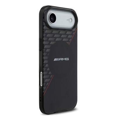 Apple iPhone 17 Air Kılıf AMG Orjinal Lisanslı M-safe Şarj Özellikli Çift Katmanlı Kırmızı Çapraz Çizgili Kapak