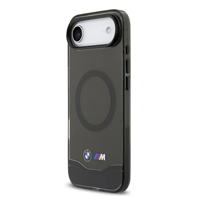 Apple iPhone 17 Air Kılıf BMW Orjinal Lisanslı M-safe Şarj Özellikli Metal Buton Tasarımlı Tranparan M Dizayn Kapak