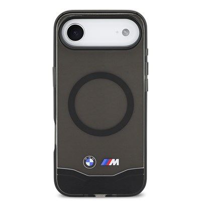 Apple iPhone 17 Air Kılıf BMW Orjinal Lisanslı M-safe Şarj Özellikli Metal Buton Tasarımlı Tranparan M Dizayn Kapak