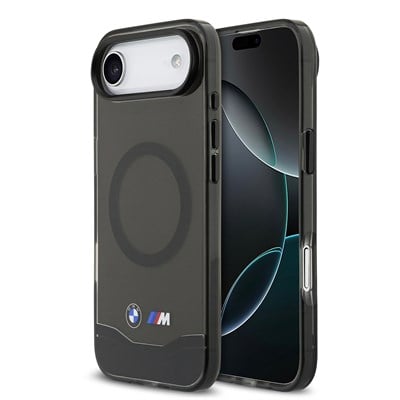 Apple iPhone 17 Air Kılıf BMW Orjinal Lisanslı M-safe Şarj Özellikli Metal Buton Tasarımlı Tranparan M Dizayn Kapak