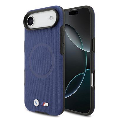 Apple iPhone 17 Air Kılıf BMW Orjinal Lisanslı M-safe Şarj Özellikli Metal Logolu Delikli M Dizayn Deri Kapak