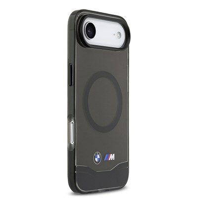 Apple iPhone 17 Air Kılıf BMW Orjinal Lisanslı M-safe Şarj Özellikli Metal Buton Tasarımlı Tranparan M Dizayn Kapak