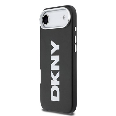 Apple iPhone 17 Air Kılıf DKNY Orjinal Lisanslı M-safe Şarj Özellikli PU Büyük Dikey Logolu Kapak