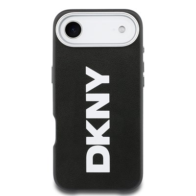 Apple iPhone 17 Air Kılıf DKNY Orjinal Lisanslı M-safe Şarj Özellikli PU Büyük Dikey Logolu Kapak