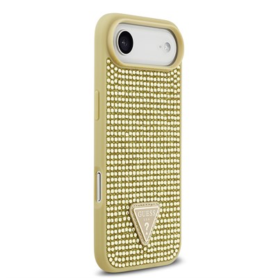 Apple iPhone 17 Air Kılıf Guess Orjinal Lisanslı Taşlı Arka Yüzey Üçgen Logolu Kapak