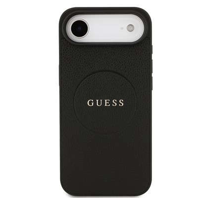 Apple iPhone 17 Air Kılıf Guess Orjinal Lisanslı M-safe Şarj Özellikli Yazı Logolu PU Deri Kapak