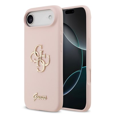 Apple iPhone 17 Air Kılıf Guess Orjinal Lisanslı Grained Yazı Logolu Kapak