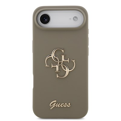 Apple iPhone 17 Air Kılıf Guess Orjinal Lisanslı Grained Yazı Logolu Kapak