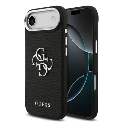 Apple iPhone 17 Air Kılıf Guess Orjinal Lisanslı PU Deri 4G Büyük Metal Logo Dizaynlı Kapak