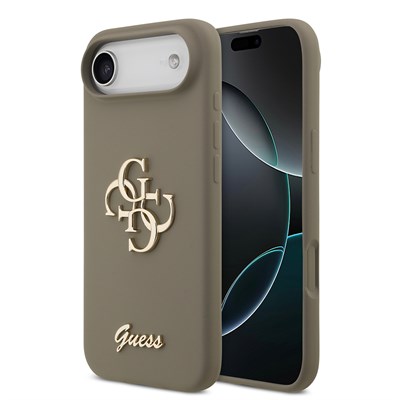 Apple iPhone 17 Air Kılıf Guess Orjinal Lisanslı Grained Yazı Logolu Kapak