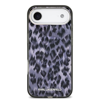 Apple iPhone 17 Air Kılıf Karl Lagerfeld Orjinal Lisanslı M-safe Şarj Özellikli IML Leopar Baskılı Kapak