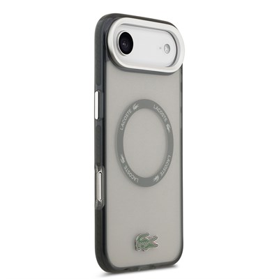 Apple iPhone 17 Air Kılıf Lacoste Orjinal Lisanslı M-safe Şarj Özellikli İkonik Timsah Logolu Buzlu Kapak