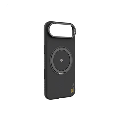 Apple iPhone 17 Air Kılıf M-safe Şarj Özellikli Metal Standlı Lenyes CK225 Kevlar Kapak