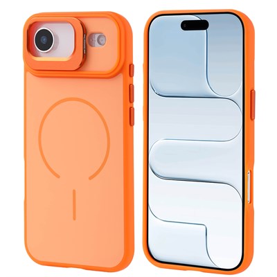 Apple iPhone 17 Air Kılıf M-safe Şarj Özellikli Kamera Standlı Zore Notron Kapak