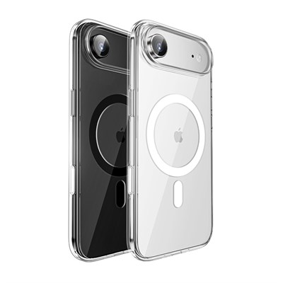 Apple iPhone 17 Air Kılıf M-safe Şarj Özellikli Transparan Sert PC Wlons Pita Kapak