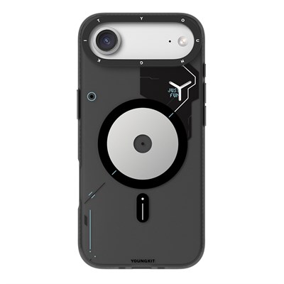 Apple iPhone 17 Air Kılıf M-safe Şarj Özellikli Disk Desenli Youngkit Disc Battle Kapak