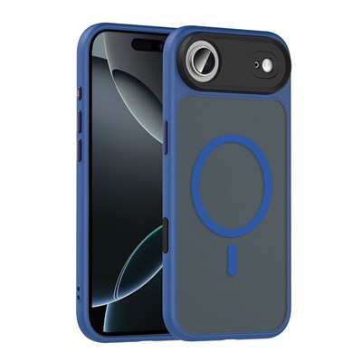 Apple iPhone 17 Air Kılıf Mat Arka Yüzey Wireless Şarj Özellikli Zore Flet M-safe Kapak