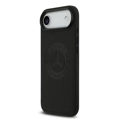 Apple iPhone 17 Air Kılıf Mercedes Benz Orjinal Lisanslı M-safe Şarj Özellikli Hakiki Deri Nostaljik Yıldız Dizayn Kapak